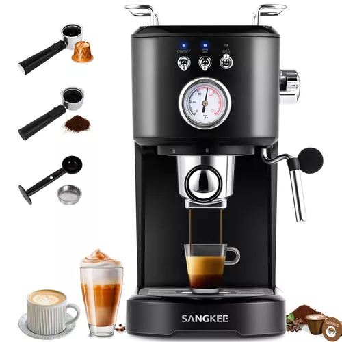 Sangkee  Cafetera espresso,Cafetera Electrica 20Bares Con