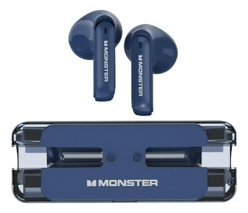 Audífonos Inalámbricos Bluetooth Monster Xkt08 De Lujo Color Azul