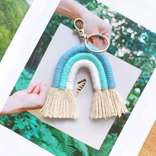 2pc Llavero Con Colgante De Arco Iris Para Llavero,