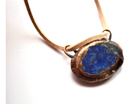 Imagen 1 de 4 de Collar De Piedra Preciosa Natural Lapis Lazuli, Joyeria Cod1