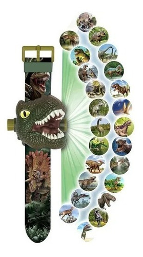 Reloj Proyector Dinosaurios 24 Imágenes Juguete Niños Fiesta