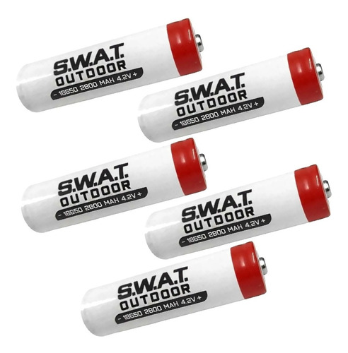Imagen 1 de 10 de Pack Bateria Pila Recargable Swat 18650 2800 Mah 4.2 V