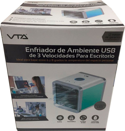 Enfriador De Ambiente + Manual Español + Esencia + Adaptador