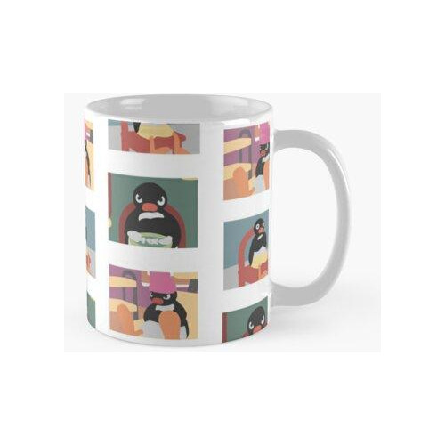 Taza Pingüino Pingu Enojado Calidad Premium