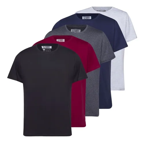 Kit 5 Camisetas Masculinas Lisa Básica 100% Algodão