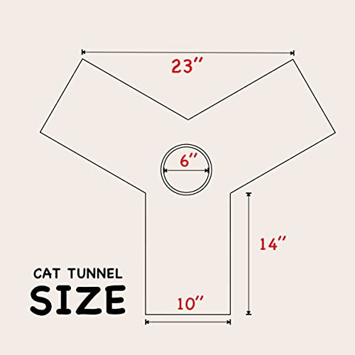 Tempcore Pet Cat Tunnel Tube Cat Toy 3 Way Plegable, TĂșneles