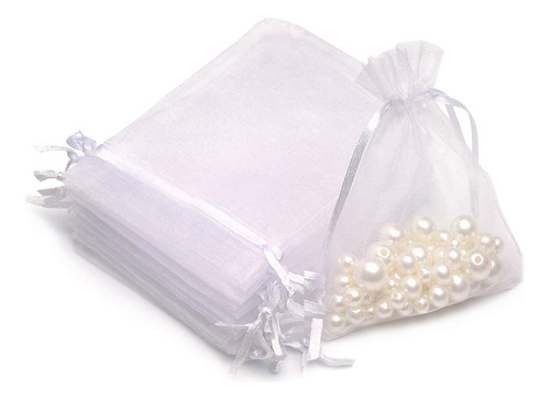 Akstore - 100 Bolsas De Organza Translucida De 2.8x3.6 Pulga