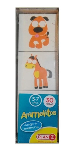 Imagen 4 de 10 de Juego Memoria Animales Caja Madera Didactico Infantil Niño