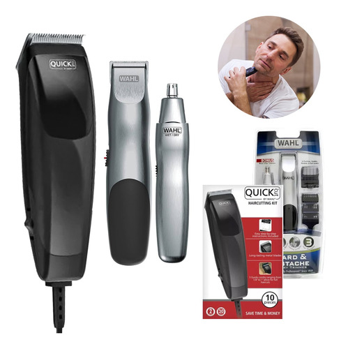 Combo Casero Cortadora Quick+recortadora Barba Y Bigote Wahl