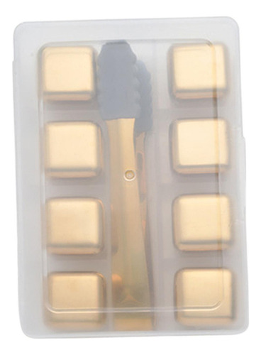 Cubitos De Hielo De Acero Inoxidable, Whisky, 8 Cubos