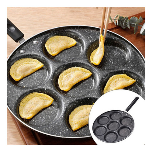 C Sartén For Tortilla De 7 Orificios Hamburguesa Huevo