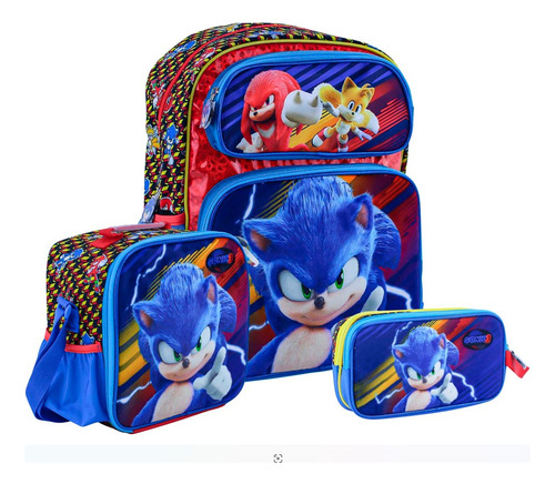 Set Mochila Magic+loncher+cartuch Eva 3d Tamaño Oficio Scool
