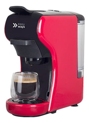 Imagen 1 de 1 de Cafetera EasyWays Milano coffee 3 en 1 automática roja para cápsulas monodosis y expreso