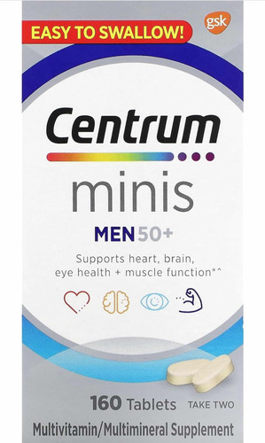 Centrum Minis Mens 50+ _. Suplemento Multivitaminico 160 Ca