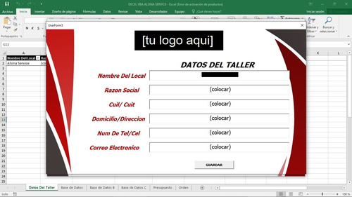 Excel Vba Para Talleres Mecánicos (2025)