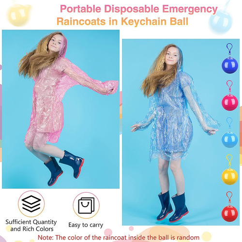 Impermeable Portatil Desechable Para Viajes Y Emergencias