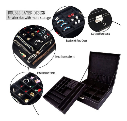 Joyero Organizador Para Joyas Relojes Collares 