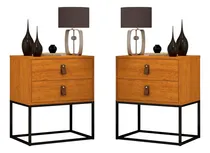 Comprar Kit 2 Criados Mudos Alto Padrão Para Closet Unic 60cm Acabamento Fosco Cor Naturale