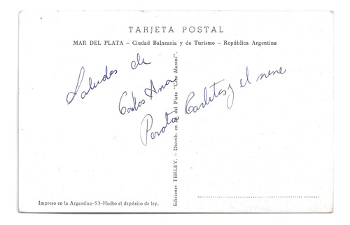 Antigua Postal Del Faro De Punta Mogotes Mar Del Plata (Usado)