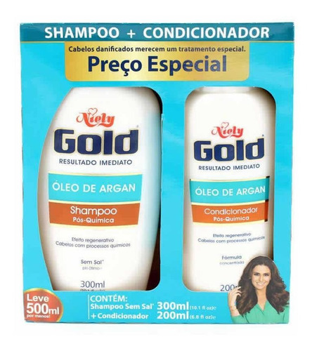 Shampoo 300ml+ Condicionador 200ml Niely Óleo Argan