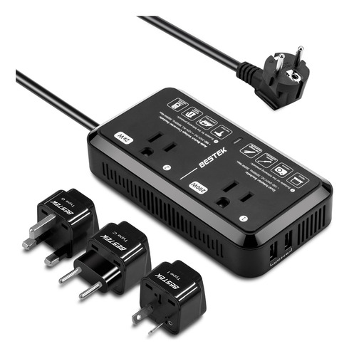 Adaptador De Viaje Universal De 220 V A 110 V, Convertidor D