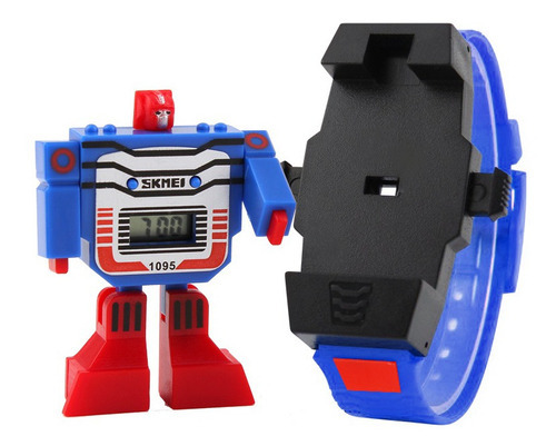 Relógio Infantil Skmei 1095 Transformer Robô Menino Criança