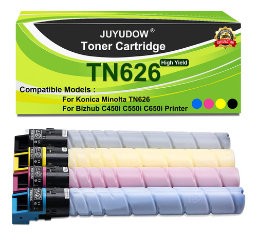 Juyudow Cartucho De Tner Compatible Con Konica Minolta Tn626