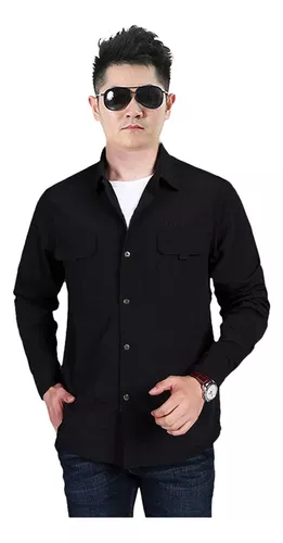 Las mejores ofertas en Camisas negras para hombre talla 2XL