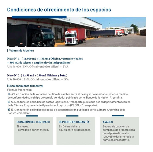 Alquiler De Galpón / Nave Industrial Apto Industria Categoría 3 Garin Zona Norte