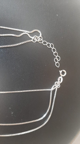 Imagem 5 de 6 de Colar Triplo Prateado Veneziana - Sa886cop