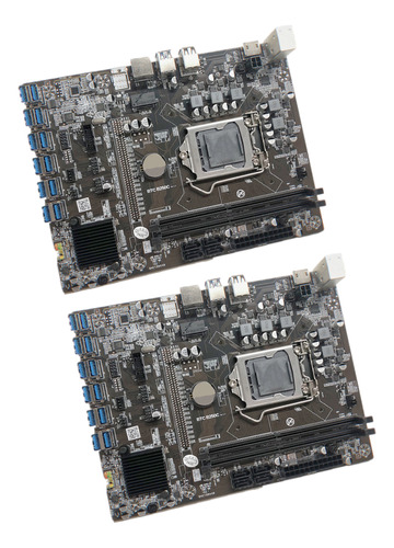 2x Placa Base B250 12 Usb3.0 A Interfaz Pci-e Compatible Con