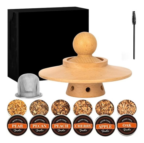 Set De Fumar Coquetel Serragem Presente Creativo