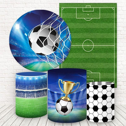 Kit 2 Painéis E Capas 3d Sublimado Futebol Fkpc-173