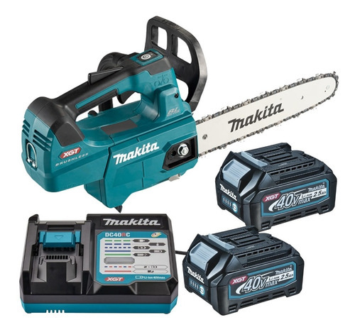 Motoserra 2 Baterias 40v Xgt Makita Uc003gz Com Carregador Cor Azul-turquesa 110v