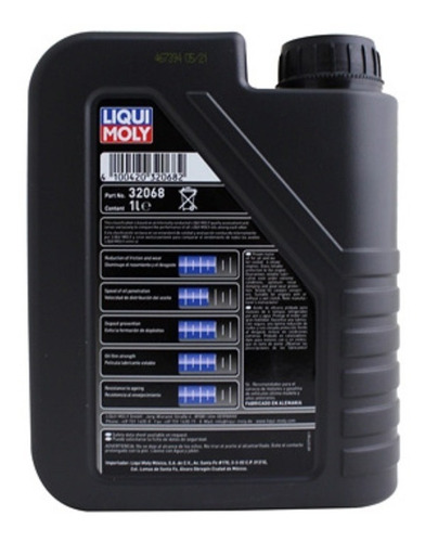 Imagen 2 de 6 de Aceite Para Moto Liqui Moly 4t 20w50 Mineral Sn Plus/ma2 1l