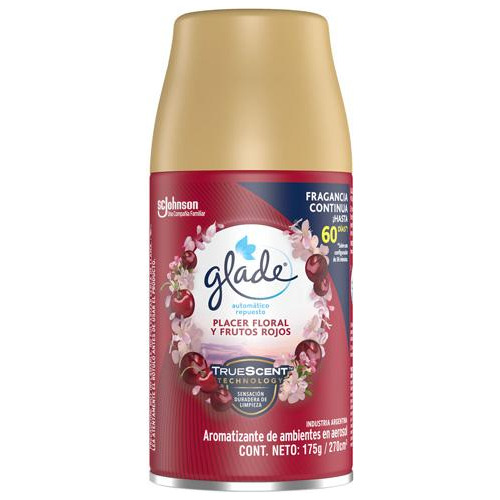 Glade Automatico Placer Floral Y Frutos Rojos Repuesto 175 G