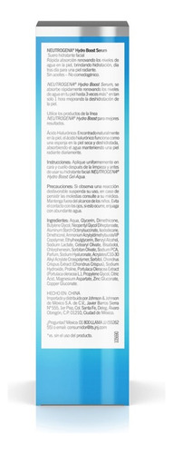 Serum Neutrogena Hydro Boost Hidratante Ácido Hialurónico 30 Ml Para Todo Tipo De Piel