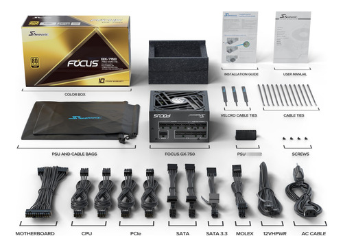 Fuente De Alimentación Seasonic Focus V3 Gx-750 750w 80 Go