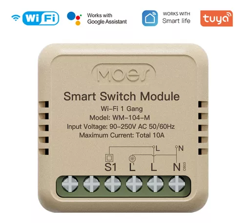 Disyuntor de riel DIN Smart WiFi Interruptor inalámbrico Teléfono móvil  Control remoto 3 modos de sincronización Función para electrodomésticos
