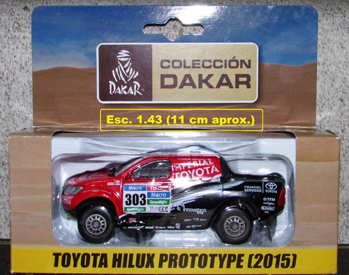 Toyota Hilux 2015 Rally Dakar Escala 1:43 El Tiempo