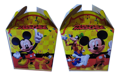 Mickey Mouse Paq 50 Dulceros Cajitas Bolo Feliz Disney  