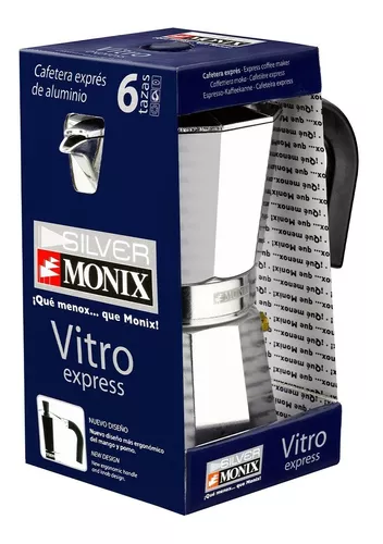 Cafetera Italiana Monix Negra (Tamaños disponibles: 6, 9 y 12 tazas) -  Cafés la Brasileña