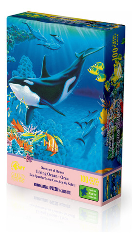 Rompecabezas Wuundentoy Orcas en el Ocaso Gold Edition 100 Piezas