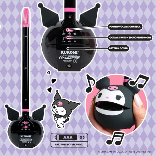 Otamatone Sanrio Kuromi Instrumento Electrónico Portátil...