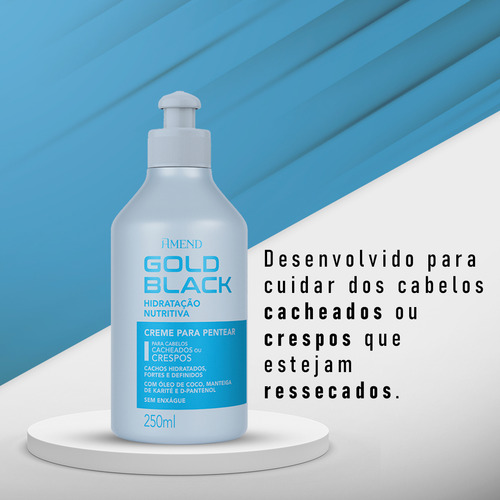 Amend Gold Black Hidratação Nutritiva Com Óleo De Coco