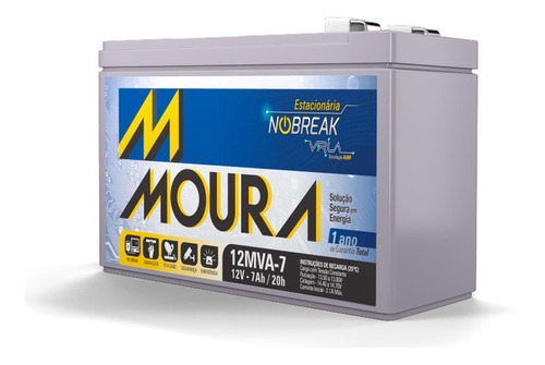 Bateria Estacionária Para Nobreak Moura 12mva-18