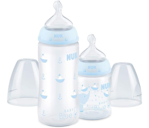 Kit Com 2 Mamadeiras Nuk First Choice Azul 150ml S1 300mls2