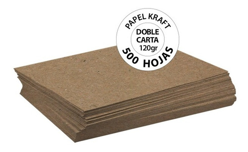 Papel Kraft Doble Carta 120 Gr - 500 Hojas