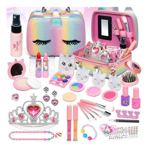 ~? Kit De Maquillaje Para Niños Para Niñas - Kit De Maquilla