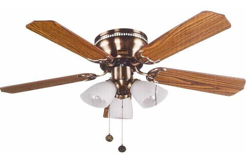 Ventilador 5 Aspas De Techo Color Bronce/marrón 42 3 Luces